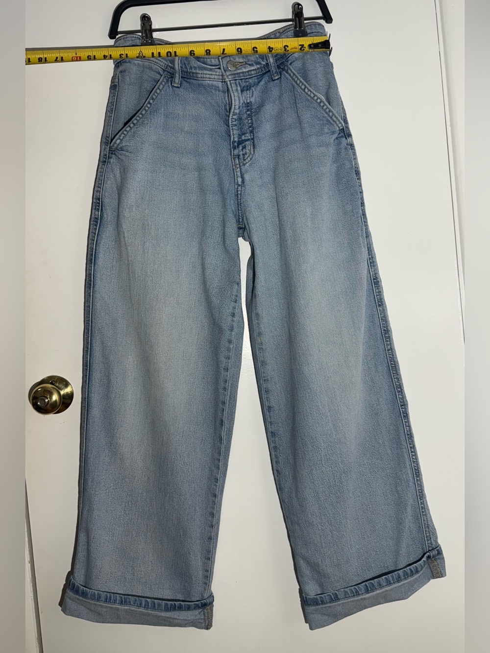 Pilcro by Anthropologie Mason High-Rise Wide Leg Relaxed Gaucho Ankle Jeans - Picture 10 of 12